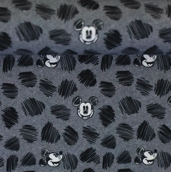 Tricot donkergrijs met Mickey Mouse
